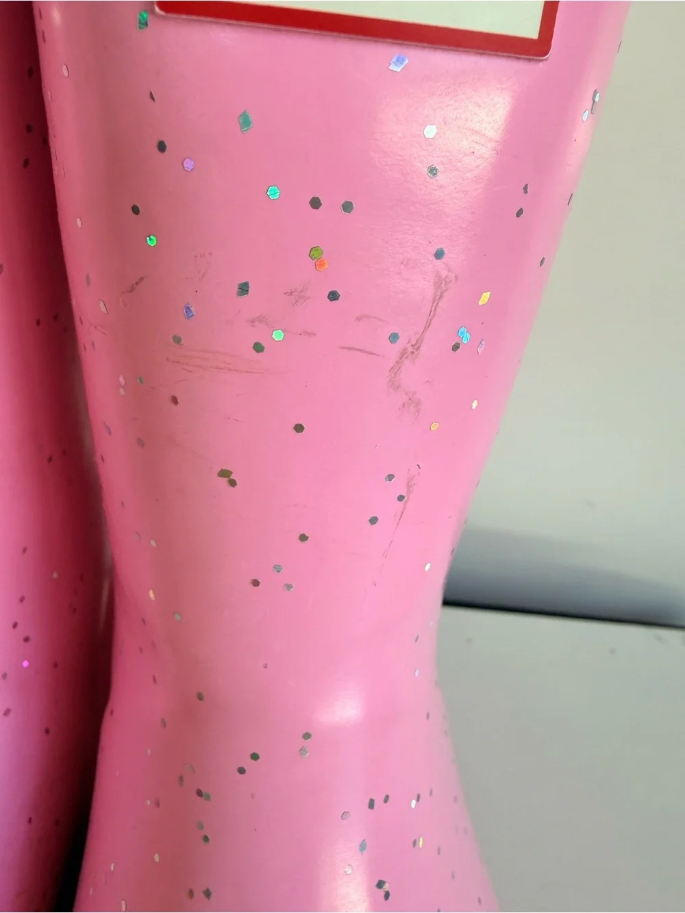 Hunter Pink Glitter Kids Waterproof Rain Boots